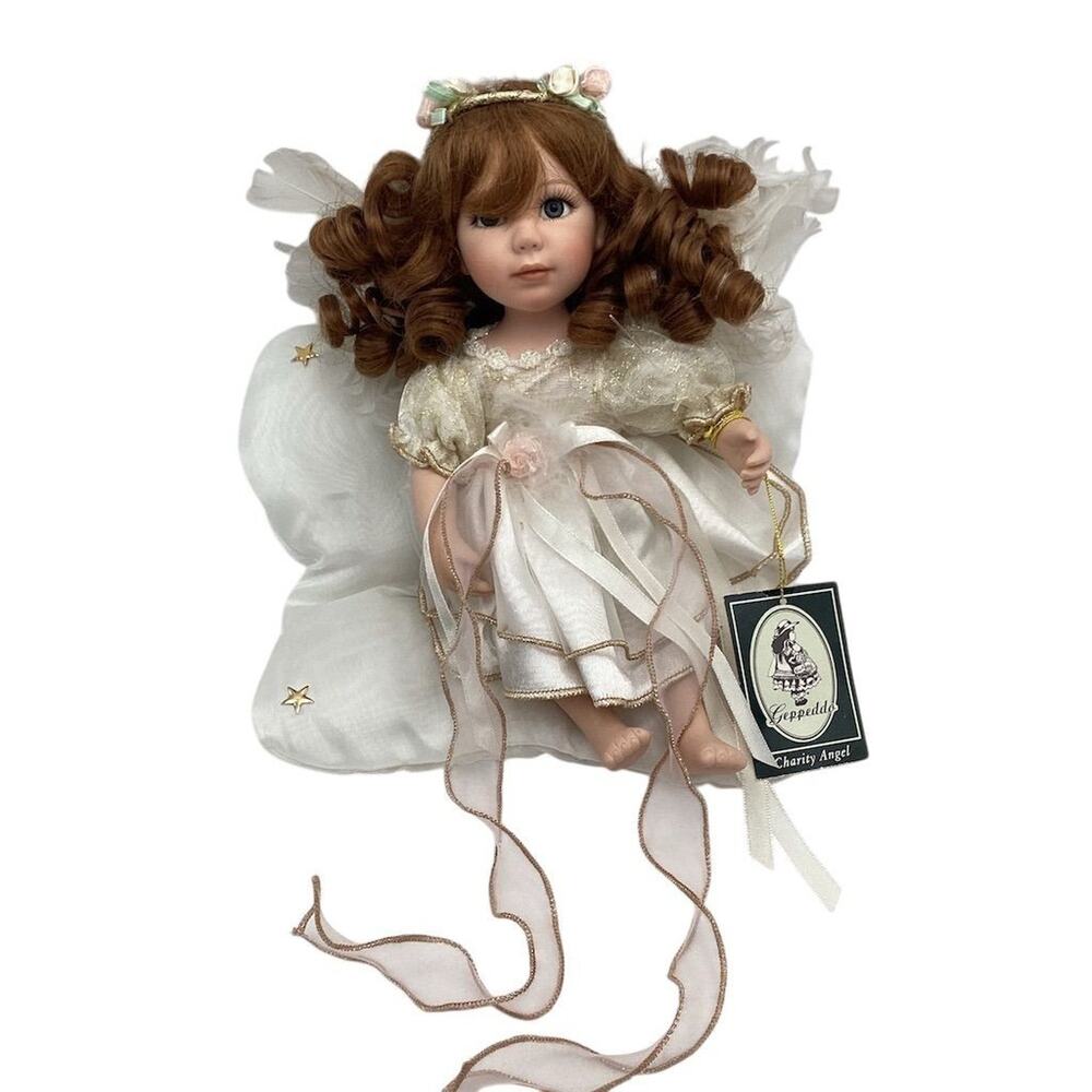 Geppeddo Charity Angel Porcelain Doll 8”‎